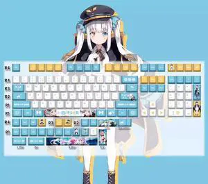 Shin'yu Mea - A mechanical-themed keyboard accessory for 2D anime-themed plush toys, featuring fan-made keycaps. Shin'yu Mea - A mechanical-themed keyboard accessory for 2D anime-themed plush toys, featuring fan-made keycaps.