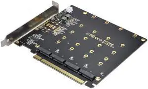 SA-030 4X NVME M.2 AHCI to PCI-E Express 3.0 Gen3 X16 Raid Card with Fan VROC Raid0 Hyper Adapter SA-030 4X NVME M.2 AHCI to PCI-E Express 3.0 Gen3 X16 Raid Card with Fan VROC Raid0 Hyper Adapter