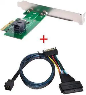 PCI-E 3.0 4.0 to SFF-8643 Card Adapter and U.2 U2 SFF-8639 NVME PCIe SSD Cable for Mainboard SSD