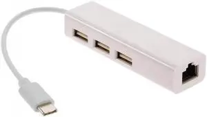 USB 3.1 Type C USB-C Multiple 3 Ports Hub with Ethernet Network LAN Adapter For Mac & Laptop