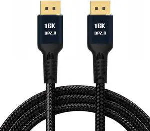 DisplayPort 2.0 DP to DP Cable 16K 60hz Cable Ultra-HD UHD DP 1.4 8K 120hz for PC Laptop TV DisplayPort 2.0 DP to DP Cable 16K 60hz Cable Ultra-HD UHD DP 1.4 8K 120hz for PC Laptop TV