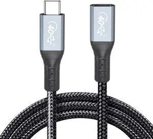 USB4 Extension Cable Male to Female 40Gbps with 100W Charging and 8K@60Hz Compatible with Thunderbolt3/4 USB4 Extension Cable Male to Female 40Gbps with 100W Charging and 8K@60Hz Compatible with Thunderbolt3/4