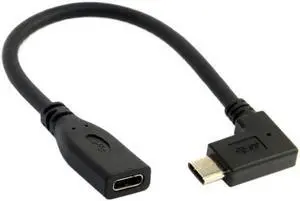 90 Degree Right Angled USB-C USB 3.1 Type C Male to Female Extension Data Cable for Macbook Tablet 20cm 90 Degree Right Angled USB-C USB 3.1 Type C Male to Female Extension Data Cable for Macbook Tablet 20cm