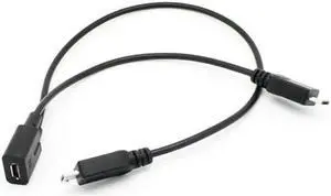 USB Female to 2 Micro USB Male Splitter extension charge cable for Galaxy S5 i9600 S4 I9500 Note2 N7100 S3 I9300 S2 9100 USB Female to 2 Micro USB Male Splitter extension charge cable for Galaxy S5 i9600 S4 I9500 Note2 N7100 S3 I9300 S2 9100