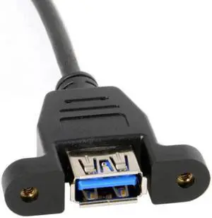 USB 3.1 Front Panel Header to USB 3.0 Type-A Female Extension Cable 50cm Panel Mount Type USB 3.1 Front Panel Header to USB 3.0 Type-A Female Extension Cable 50cm Panel Mount Type