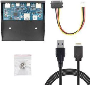 USB 3.1 Front Panel Header to USB-C & USB 3.0 HUB 4 Ports Front Panel Motherboard Cable for 3.5" Floppy Bay USB 3.1 Front Panel Header to USB-C & USB 3.0 HUB 4 Ports Front Panel Motherboard Cable for 3.5" Floppy Bay