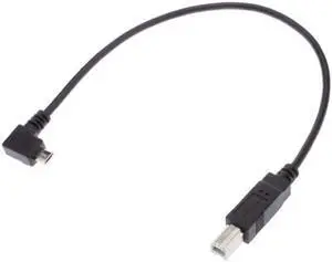 30cm Right Angled 90 Degree Micro USB OTG to Standard B Type Printer Scanner Hard Disk Cable 30cm Right Angled 90 Degree Micro USB OTG to Standard B Type Printer Scanner Hard Disk Cable