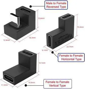 3pcs/lot USB 3.1 Type C Male Female to USB-C Female Power Data 10Gbps Adapter for NS Switch & Phone