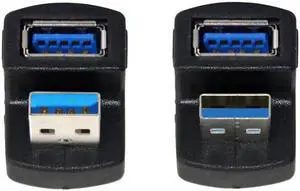 1 Set Up & Down Angled USB 3.0 Adapter A Male to Female Extension 180 Degree 5Gbps 1 Set Up & Down Angled USB 3.0 Adapter A Male to Female Extension 180 Degree 5Gbps