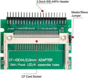 Compact Flash Merory Card to Laptop 2.5" 44 Pins Male IDE Hard Disk Drive HDD SSD Adapter
