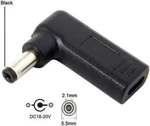 USB 3.1 Type C USB-C to DC 20V 5.5 2.1mm Adapter PD Emulator Trigger 90 Degree Angled