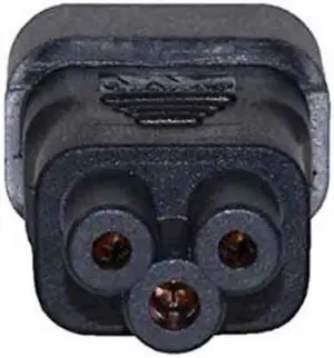 IEC 320 Adapter 3 Poles Socket C14 to Cloverleaf Plug Micky C5 Straight Extension Power Adapter IEC 320 Adapter 3 Poles Socket C14 to Cloverleaf Plug Micky C5 Straight Extension Power Adapter