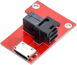 PCI-Express 4.0 Mini SAS HD SFF-8643 to Oculink SFF-8611 SFF-8612 PCBA Female Adapter With Bracket PCI-Express 4.0 Mini SAS HD SFF-8643 to Oculink SFF-8611 SFF-8612 PCBA Female Adapter With Bracket