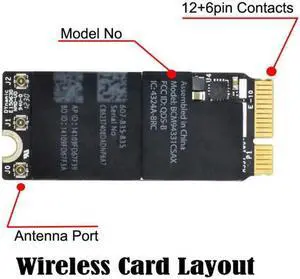 BCM94331CSAX BCM94331CSDAX BCM4331 Bluetooth Wireless Wifi Card Module 802.11N for Mac 2012-2013 MD212 MD213 A1398 A1425 BCM94331CSAX BCM94331CSDAX BCM4331 Bluetooth Wireless Wifi Card Module 802.11N for Mac 2012-2013 MD212 MD213 A1398 A1425