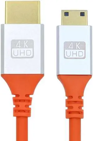 Mini HDMI 4K to HDMI Ultra Soft High Flex HDTV Cable Hyper Super Flexible Cord High Speed Type-A Male to Male for Computer HDTV