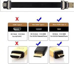 Mini HDMI Male to Micro HDMI Female Extension FPC Flat Cable 1080P for FPV HDTV Multicopter Aerial Photography Mini HDMI Male to Micro HDMI Female Extension FPC Flat Cable 1080P for FPV HDTV Multicopter Aerial Photography