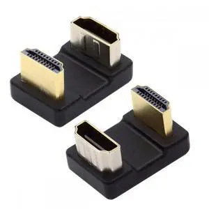 2pcs/lot Up & Down HDMI 1.4 Male Type-A to HDMI Female Port Saver 360 Degree Opposite U Shape Back Angled Extension Adapter 2pcs/lot Up & Down HDMI 1.4 Male Type-A to HDMI Female Port Saver 360 Degree Opposite U Shape Back Angled Extension Adapter