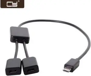 Micro USB to Dual Ports Micro USB Female Hub Cable For Laptop PC & Mouse & Flash Disk U2-127 Micro USB to Dual Ports Micro USB Female Hub Cable For Laptop PC & Mouse & Flash Disk U2-127