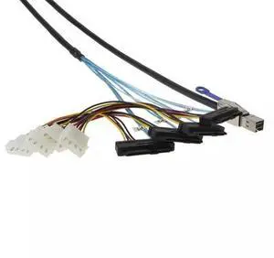 Mini SAS HD SFF-8644 to SAS 4 x848229P with power supply POWER server connection cable Mini SAS HD SFF-8644 to SAS 4 x848229P with power supply POWER server connection cable