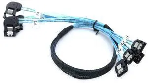 SAS 4.0 4SATA 4SATA 7PIN bent-left SSD solid-state drive data computer motherboard connection cable SAS 4.0 4SATA 4SATA 7PIN bent-left SSD solid-state drive data computer motherboard connection cable