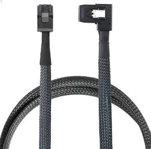 SAS HD SFF-8643 4l-turn SAS SFF-8087 left-curving internal connection cable for server SAS HD SFF-8643 4l-turn SAS SFF-8087 left-curving internal connection cable for server