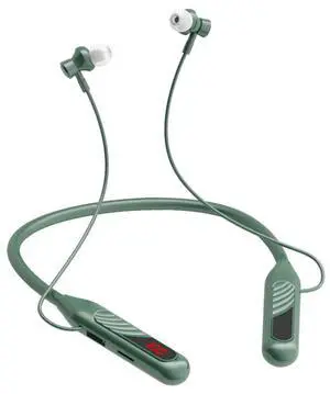 Wireless Bluetooth Headphones BT-8, Sport Neckband Style, Card Insertable, High Capacity, Digital Display, Noise Cancellation green Wireless Bluetooth Headphones BT-8, Sport Neckband Style, Card Insertable, High Capacity, Digital Display, Noise Cancellation green