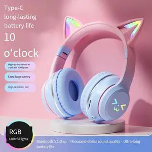 Gradient-colored over-ear Bluetooth headphones BT618 Wireless gaming sports Bluetooth headset over-ear Gradation purple Gradient-colored over-ear Bluetooth headphones BT618 Wireless gaming sports Bluetooth headset over-ear Gradation purple