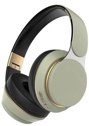 Wireless over-ear Bluetooth headphones with bass stereo sound card for mobile computer earphones Light green Wireless over-ear Bluetooth headphones with bass stereo sound card for mobile computer earphones Light green