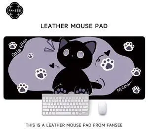 Black cat mouse pad - Extra large, cute cartoon-themed, custom-made computer keyboard pad, office desk pad, large 35.43 x 15.75 inches size 3 Black cat mouse pad - Extra large, cute cartoon-themed, custom-made computer keyboard pad, office desk pad, large 35.43 x 15.75 inches size 3