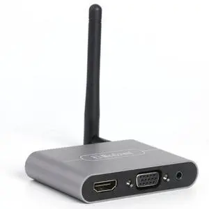 HDMI wireless screen splitter supports wireless high-definition HDMI + VGA wireless screen projection for mobile phones. Model: X6Wplus Silver-5G HDMI wireless screen splitter supports wireless high-definition HDMI + VGA wireless screen projection for mobile phones. Model: X6Wplus Silver-5G