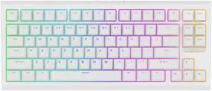 G84 80% RGB Gaming Mechanical Keyboard, 2.4GHz/ Type-C/BT Wireless Keyboard, QMK/VIA Programmable, Hot-Swappable, NKRO, with Shine Through PBT Keycaps for Gamers (White, Creamy Jade Switch)