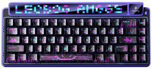 x Aula AMG65 Mechanical Gaming Keyboard with Dual Screen, 65% Wireless Small Custom Keyboard RGB, Bluetooth/2.4G/Wired, Rapid Trigger, Hot Swappable for Windows Laptop PC Mac - Purple