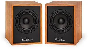 Huntley Powered Bookshelf Speakers with Built-in Amplifier and 3" Drivers for Turntable, TV, PC and Wireless Music Streaming Featuring Bluetooth 5, RCA and Aux (EB10)
