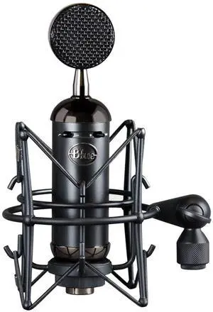 Blue Blackout Spark SL XLR Condenser Microphone for Pro Recording, Streaming, Podcasting, Gaming, with Large Diaphragm Cardioid Mic Capsule, Shockmount, Detailed Natural Sound, Protective Case - Black