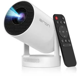 Electric FocusMini Portable Projector with 4K Support, Bluetooth 5.4 WIFI6, 5watt Sound Base Speaker, 260 ANSI, Android 11, 210° Rotation , Auto Keystone Correction Video Projector HY300 PLUS