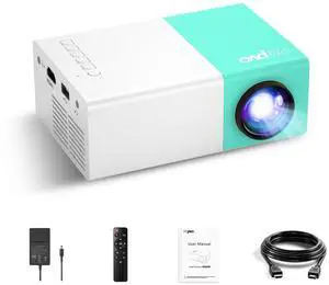 Projector Mini Portable Outdoor Movie Projectors, LED Pico Video Projector for Home Theater Film Projectors, Compatible with Smartphone/ Tablet/ Laptop/ TV Stick/ PS/ USB