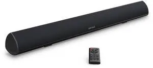 Soundbar, TV Sound Bar with Wired HDMI and Wireless Bluetooth 5.0 Home Theater System (28 Inch, Enhanced Bass Technology, 3-Inch Drivers, Bass Adjustable, Wall Mountable, DSP)