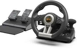 PC Racing Wheel, V3 PRO 180 Degree Universal USB Car Sim Game Steering Wheel with Pedals for Xbox One, Xbox Series S/X, PS3, PS4, Switch