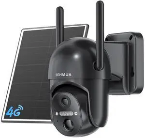 4G LTE Cellular Solar Security Camera Wireless Outdoor, No WiFi Solar Powered Camera, 360° Live View, 2K Color Night Vision, PIR Motion Sensor, 2 Way Talk, Built in SIM Card