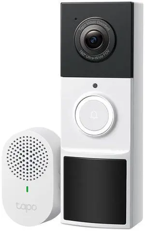 by TP-Link Smart Video Doorbell Camera Wireless with Chime, 2K with Full Color Night Vision & Spotlights, No Monthly Fee, Ring Call, 160° Ultra-Wide View, Free AI Detection, Local Storage,D210