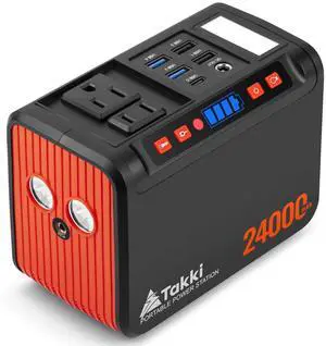 88.8Wh Portable Power Station Lithium Battery Solar Generator Power Bank with 110V AC Outlet Battery Backup for Camping Home Use Emergency(Solar Panel Optional)