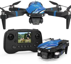 Drone with 4k Camera for Adults, Mini Drone with LCD Screen 2.8 Inch, 32G SD Card, Brushless Motor 270° Obstacle Avoidance, Foldable Remote Control Quadcopter for Beginners