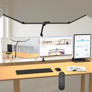 3000 Lumen Ultra Bright Architect Desk Lamp with Clamp, 36W Tall Overhead Led Desk Light for Home Office, 47Inch Long Dimmable Computer Monitor Light Bar with Remote for Table Desktop Drafting 3000 Lumen Ultra Bright Architect Desk Lamp with Clamp, 36W Tall Overhead Led Desk Light for Home Office, 47Inch Long Dimmable Computer Monitor Light Bar with Remote for Table Desktop Drafting
