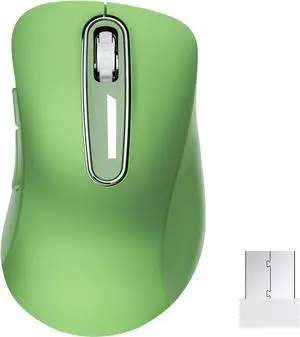2.4G Wireless Mouse, 1400 DPI Mobile Optical Cordless Mouse with USB Receiver, Portable Computer Mice for Laptop, PC, Desktop, MacBook, 5 Buttons (Mint Green)