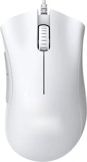 DeathAdder Essential Gaming Mouse: 6400 DPI Optical Sensor - 5 Programmable Buttons - Mechanical Switches - Rubber Side Grips - Mercury White