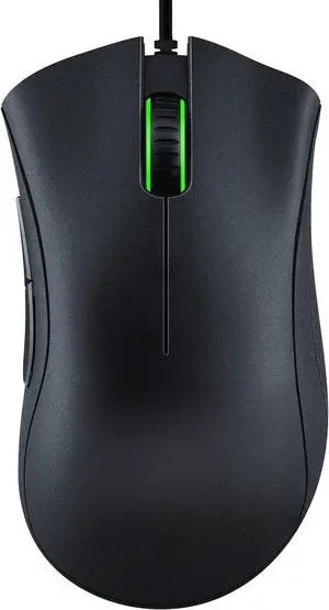 DeathAdder Essential Gaming Mouse: 6400 DPI Optical Sensor - 5 Programmable Buttons - Mechanical Switches - Rubber Side Grips - Classic Black