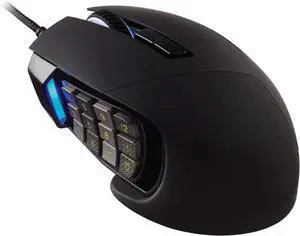 SCIMITAR RGB ELITE Wired MOBA/MMO Gaming Mouse  18,000 DPI  17 Programmable Buttons  iCUE Compatible  PC, Mac, PS5, PS4, Xbox  Black
