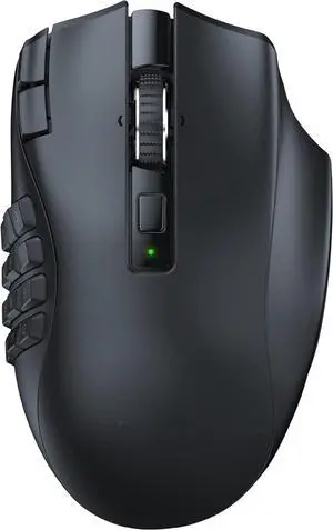 Naga V2 HyperSpeed Wireless MMO Gaming Mouse: 19 Programmable Buttons - HyperScroll Technology - Focus Pro 30K Optical Sensor - Mechanical Mouse Switches Gen-2 - Up to 400 Hr Battery Life