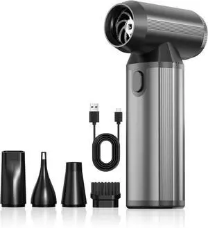 180000RPM Super Power Cordless Air Duster with LED Light, 3-Gear Adjustable Fast Charging, Dust Blower for Cleaning Computer, Keyboard