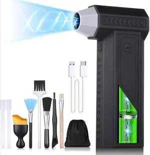 150000RPM Super Power Rechargeable Mini Air Blower, Brushless Motor 3-Gear Adjustable Compressed Air Duster for PC Keyboard